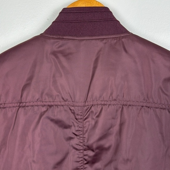 Sam Edelman Zip Up Jacket w Velour Details in Wine. Size Small. - Picture 10 of 13